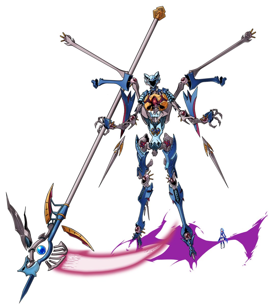 scythe extra arms no humans robot weapon mecha white background  illustration images