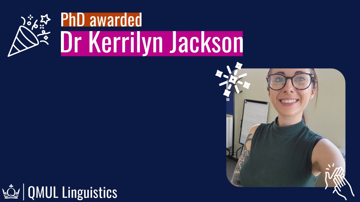 🎉 We are excited to announce that our student Kerrilyn Jackson has been awarded a PhD in Linguistics. Thesis title: Them without the capital get the punishment”: A rhetorical move analysis of death row final statements and their structural, grammatical, and pragmatic features.