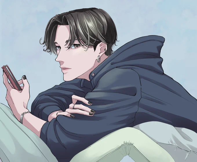 #Boys2024 出版記念展示会のDMをいただきました私もこの絵をカバー展に展示していただく予定です(本にカバーを巻いた形で展示していただけるそうです)週末の #J庭55 にDM持っていきますので興味ありましたら貰ってやってください#ボーイズイラスト 