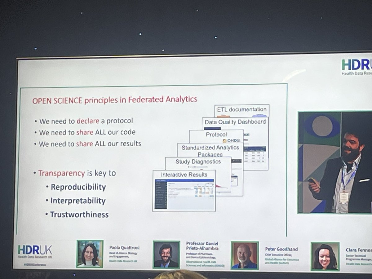We are talking about #OpenScience at #HDRUKConference with @prieto_alhambra 
With the <a href="/bmj_latest/">The BMJ</a> announcing just yesterday that they’ll require all trials to publish the data and code, when best to push forward the conversation!