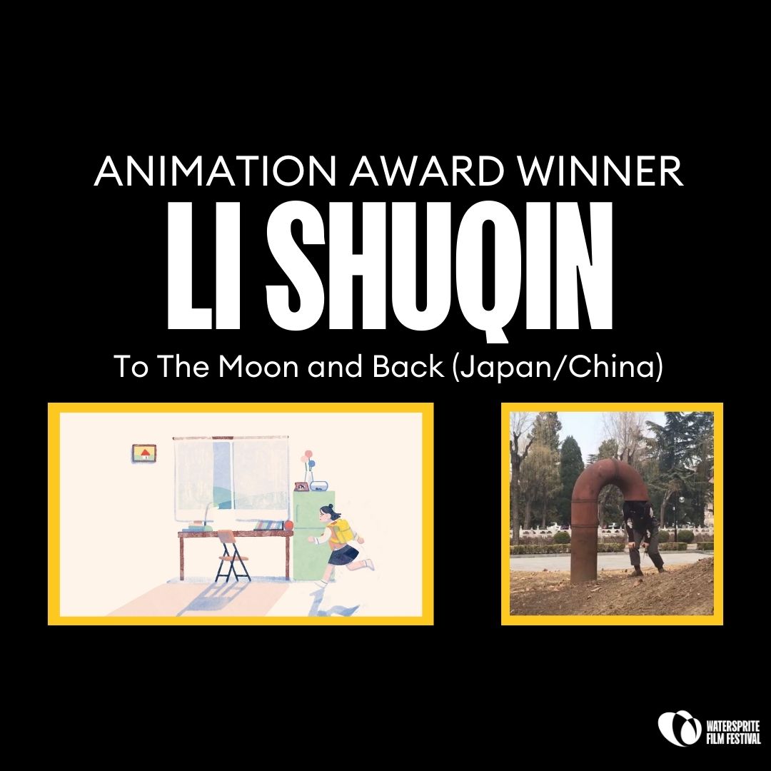 CONGRATULATIONS to the winner of our ANIMATION AWARD: Li Shuqin with 'To The Moon and Back'! Thank you to @AmazonMGMStudio for sponsoring the Watersprite 2024 Awards Ceremony, which is available to view until March 8th at watersprite.org.uk/tickets