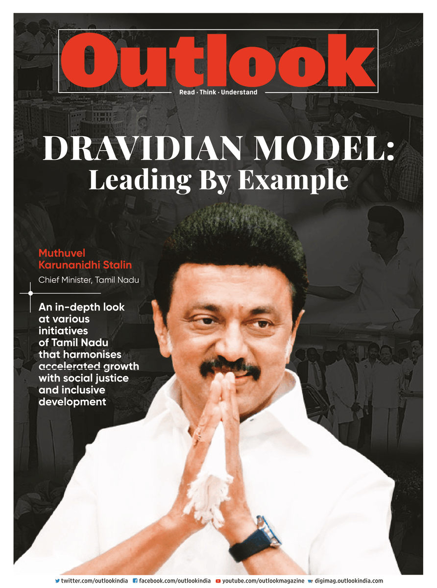 mkstalin's tweet photo. Presenting a special compendium by @Outlookindia featuring Tamil Nadu's #DravidianModel Government led by #DMK.

Explore the remarkable journey of progress and empowerment. Dive into Tamil Nadu's success story here:

https://t.co/Pu1KHdqadX https://t.co/9I6PhZlqRS