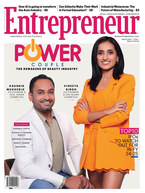 As we #March towards a more equal society, here's our cover featuring #PowerCouple who believes in equal partnership.
Featuring @vineetasng @kaushikmkj
#founders @trysugar
Subscribe, to know the #SUGAR of their startup story

Interviewed by: @punitasabharwal 

#EntrepreneurIndia