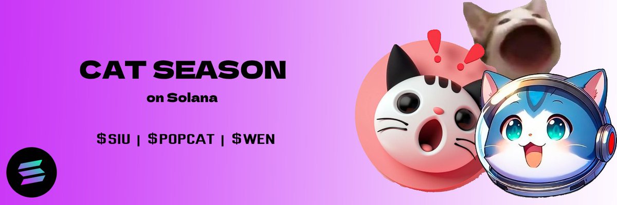 RuneCrypto_'s tweet image. The #CAT memecoin-season in #Solana is starting...

These are my favorite 3 cat-based coins that might 1,000X, just like dogs did: $BONK $WIF $DOGE $SHIB $MYRO