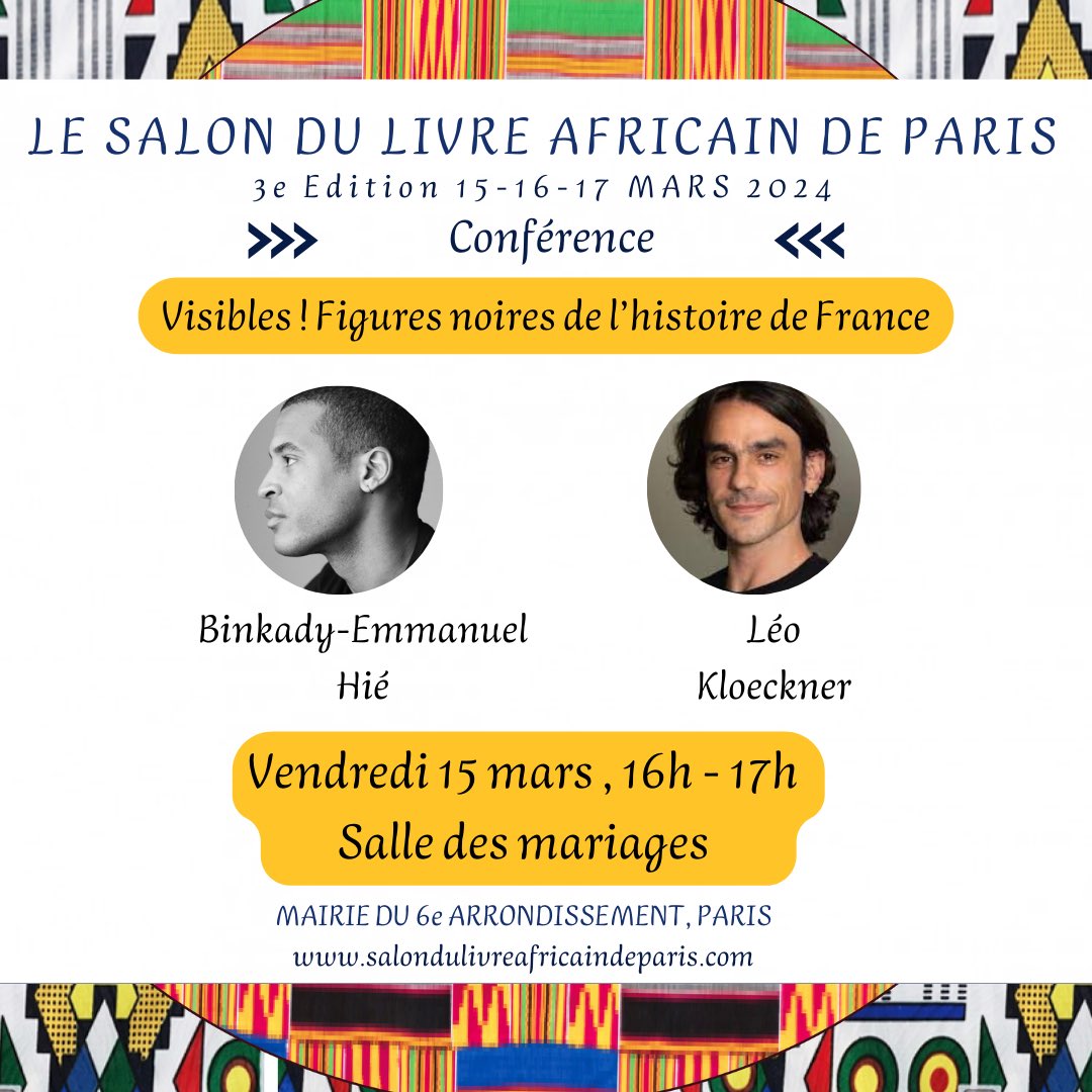 salondulivreafricaindeparis (@salondulivreaf2) on Twitter photo Le programme pour cette 3e édition est disponible sur notre site🥳✨. Nous avons le plaisir de vous présenter 3 des conférences qui auront lieu le vendredi 15 mars ! Retrouvez-nous à la <a href="/mairie6paris/">Mairie du 6ᵉ</a> . Le programme pour cette 3e édition est disponible sur notre site🥳✨. Nous avons le plaisir de vous présenter 3 des conférences qui auront lieu le vendredi 15 mars ! Retrouvez-nous à la <a href="/mairie6paris/">Mairie du 6ᵉ</a> .