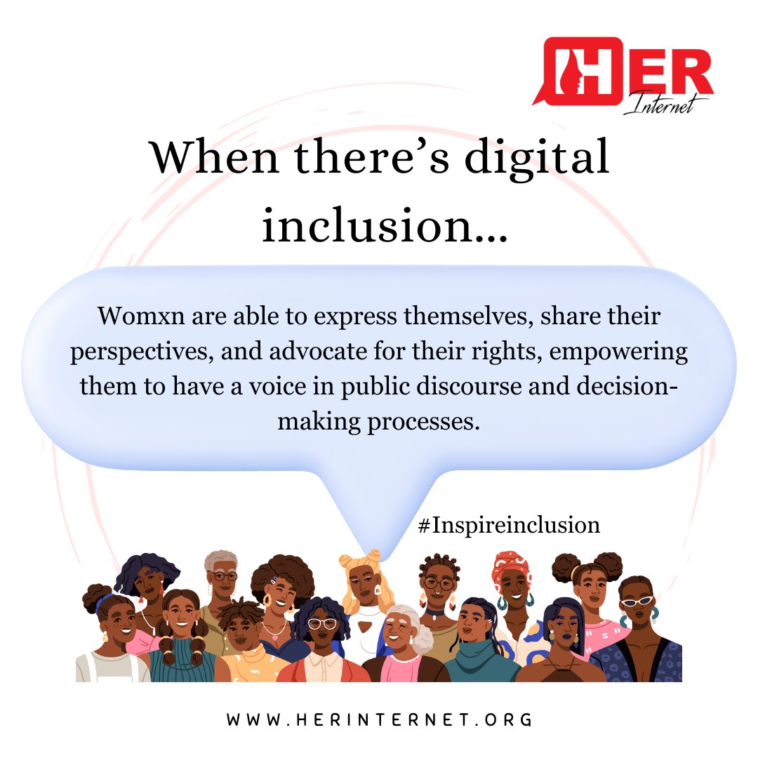 Gender digital inclusion is crucial to ensure a more inclusive online environment and support for sustainable livelihoods for all womxn. Here are some of the reasons why womxn should be included on digital spaces; #IWD2024