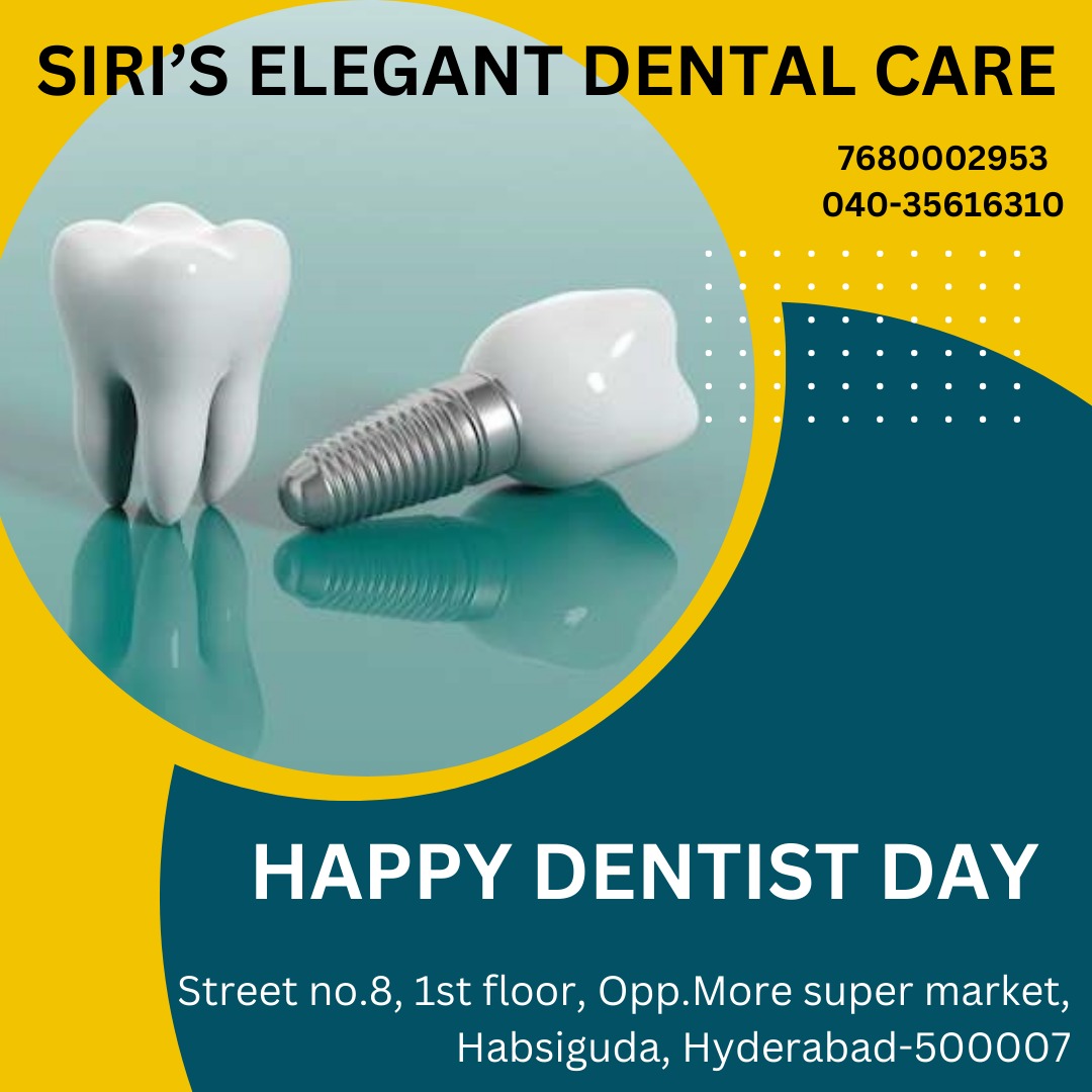 srivatsav_cs's tweet photo. Happy dentist day 🦷
#siriselegantdentalcare  #prosthodontist  #implantologist #Happydentistday #dentalveneers  #dentalclinic #dentalcare #dentalimplants #rootcanal #dentistry #dentistryworld #dentalcrowns #smile #smiledesign #smilemakeover #smiles #hyderabad #implants #veneers https://t.co/zWX7fcQPEZ