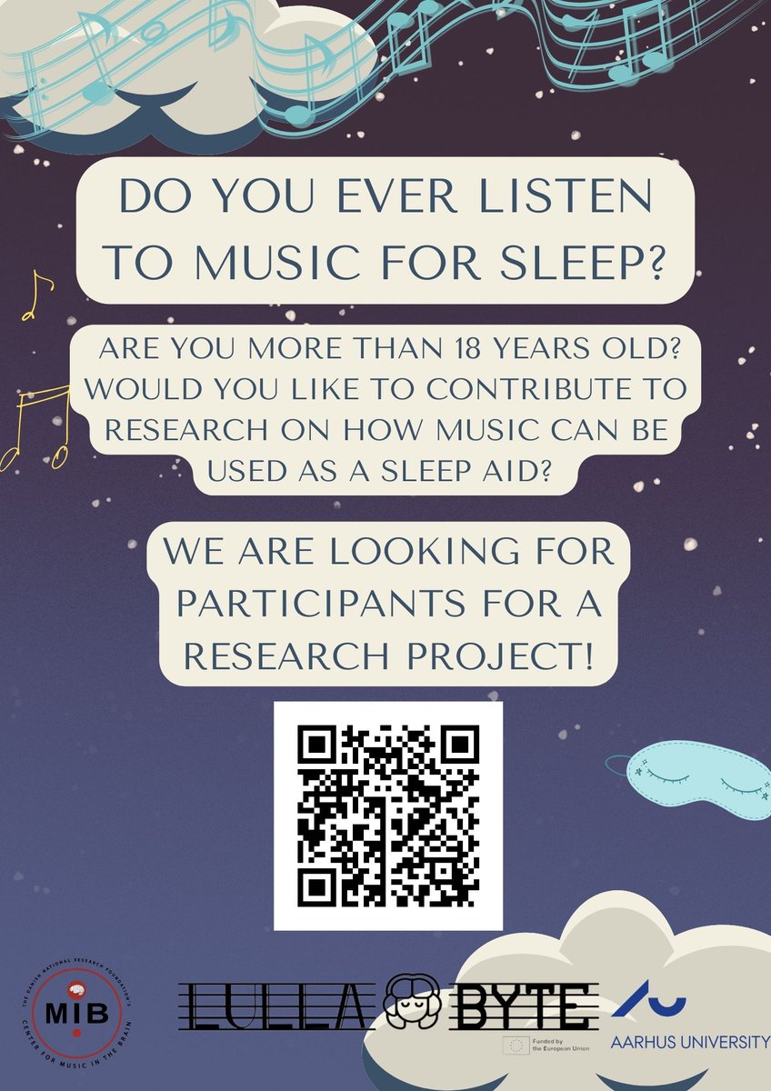 Do you listen to music before you sleep? And are you more than 18 years old? Then you can join this online survey lasting only 10 minutes. Thanks for your time :-) survey.au.dk/LinkCollector?…