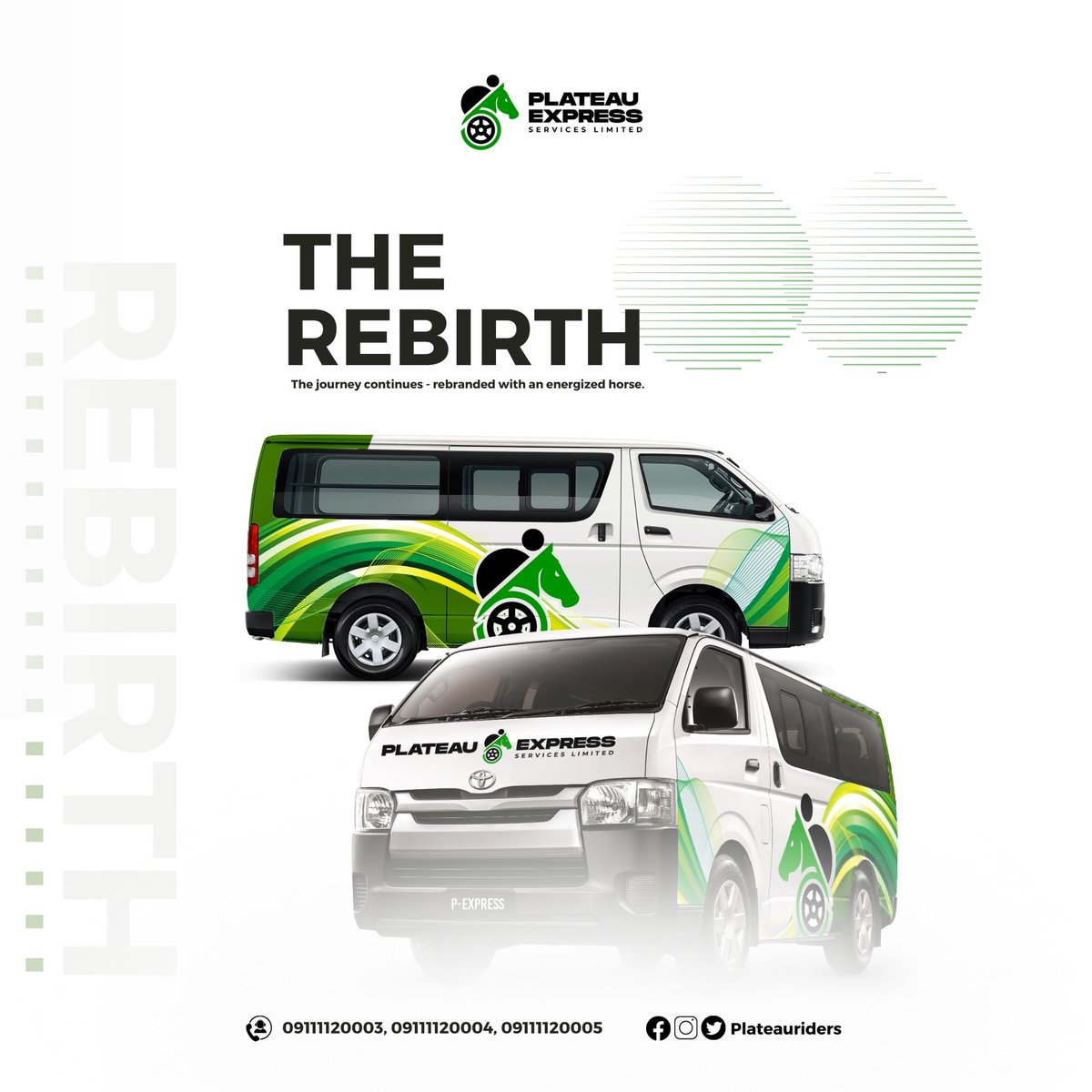 I'm pleased to announce the roll-out plan for @Plateauriders rebranding initiative, 'The Rebirth.' This comprehensive rebrand will bring an entirely new look and feel to our corporate identity and communications. Our fleets will be updated with this fresh new branding that