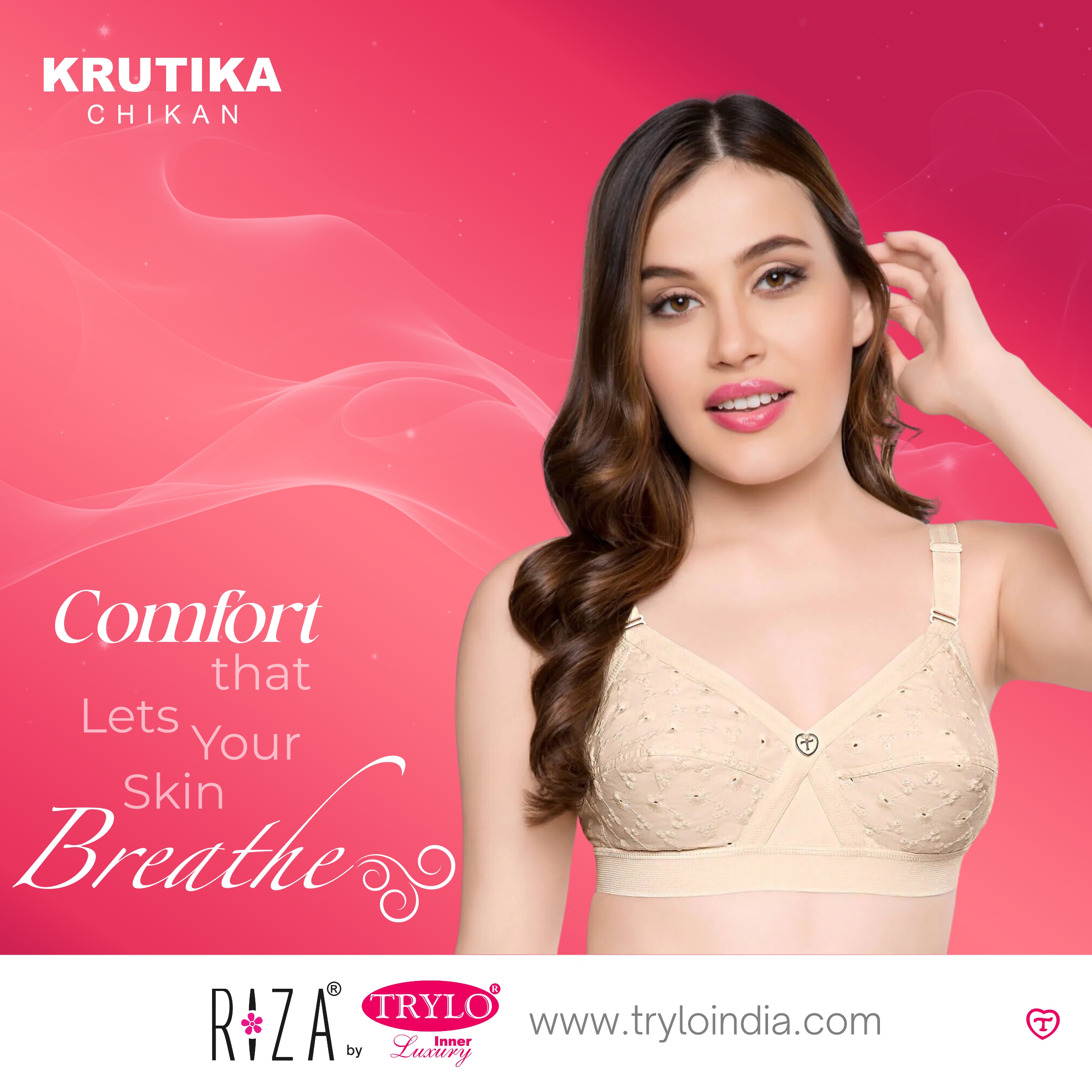 Trylo Intimates on X: Experience breathable comfort with Trylo Krutika  Chikan. Product shown- Krutika Chikan #TryloIndia #TryloIntimates  #RizaIntimates #RizabyTrylo #BreathableComfort #KrutikaChikan #ChikanBra   / X