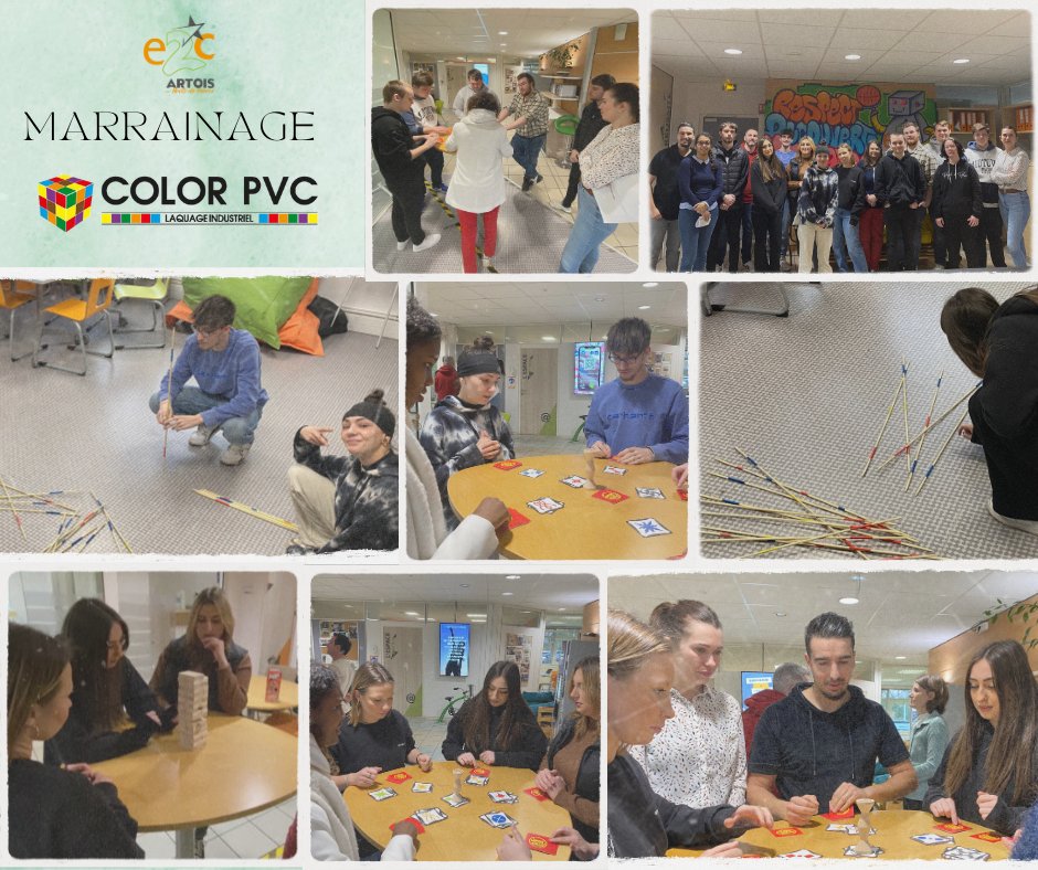 Qui dit nouveau groupe, dit nouvelle marraine ! Notre marraine, Marion Rimeur de Color PVC, a participé avec les jeunes à des jeux comme le Mikado géant, le Jungle Speed et le Djanga pour faire connaissance. #colorpvc #partenaireengagé #e2cartois