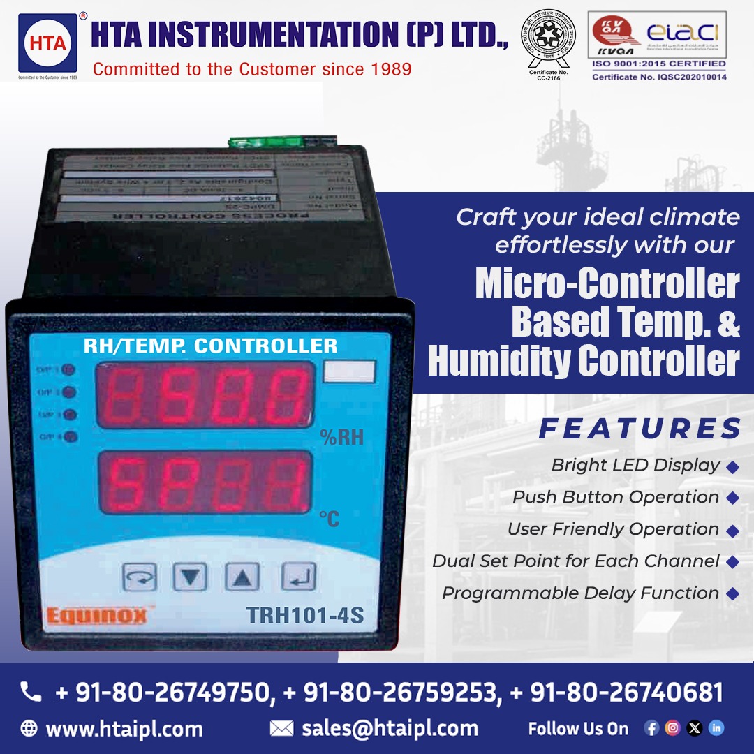 htaipl's tweet image. As leaders in crafting Micro-Controller Based Temp. & #HumidityControllers, we're shaping the future of climate control. Join us in revolutionizing comfort and efficiency! 🌡️💧
📲 + 91-80-26749750, + 91-80-26759253, + 91-80-26740681
🌐 htaipl.com/shop/digital-i…
#htaipl