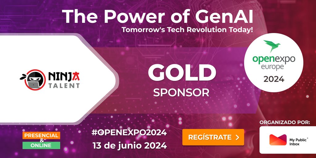 OpenExpo Europe (@openexpoeurope) on Twitter photo Contentos y felices de contar con <a href="/NinjaTalent_/">Ninja Talent</a>
como Gold Sponsor en la edición más esperada de
<a href="/OpenExpoEurope/">OpenExpo Europe</a> by <a href="/mypublicinbox/">MyPublicInbox</a> .
"The power of GenAI". 13 de Junio '24.<a href="/LaNaveMadrid/">La Nave</a> y online.
openexpoeurope.com/es/openexpo-eu…
#OPENEXPO2024 #openawards2024 #IA #AI #GenAI Contentos y felices de contar con <a href="/NinjaTalent_/">Ninja Talent</a>
como Gold Sponsor en la edición más esperada de
<a href="/OpenExpoEurope/">OpenExpo Europe</a> by <a href="/mypublicinbox/">MyPublicInbox</a> .
"The power of GenAI". 13 de Junio '24.<a href="/LaNaveMadrid/">La Nave</a> y online.
openexpoeurope.com/es/openexpo-eu…
#OPENEXPO2024 #openawards2024 #IA #AI #GenAI