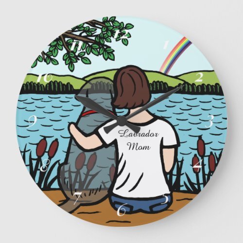 HappyLabradors's tweet photo. Black Labrador Angel and Mom Large Clock #labrador, #retriever, #rainbow #bridge, #angel, #LargeClock https://t.co/FM7WG1kjDB https://t.co/3MAhjQL0Fp