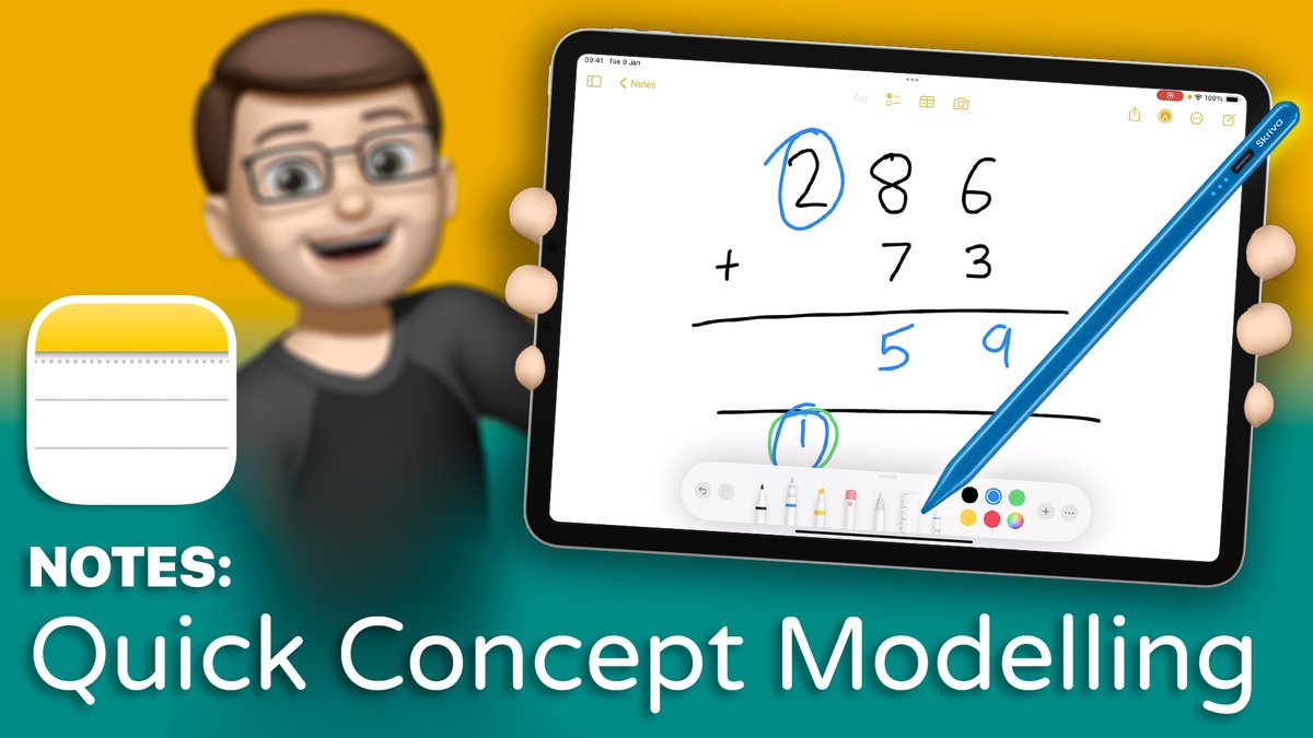 When I'm teaching I often want to grab a whiteboard pen and go over a quick concept or idea on the board with my students. However, with my iPad and my @SkrivaStylus, I can do this in an even better way by recording it to share with my students later. jacobsquick.tips/quick-concept-…