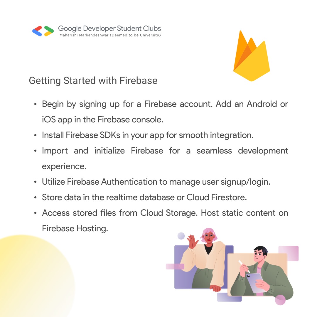 gdsc_mmdu's tweet image. 🔥 Exciting Firebase Update! 🔥

Let&apos;s explore Firebase, revolutionizing app development with real-time databases and authentication services. Our community celebrated victories using Firebase Cloud Messaging 

What&apos;s your favorite Firebase feature? #FirebaseMagic #AppDevelopment