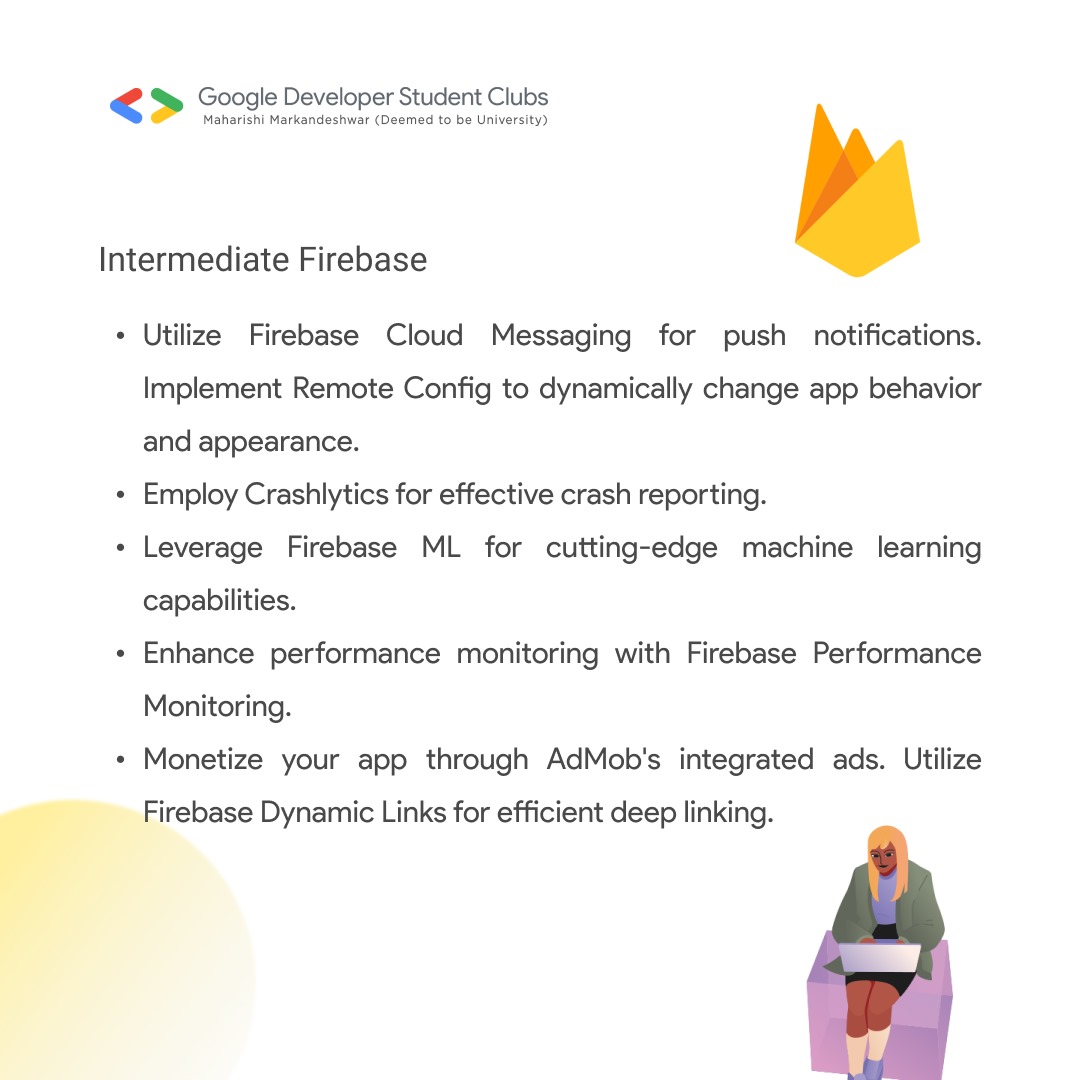 gdsc_mmdu's tweet image. 🔥 Exciting Firebase Update! 🔥

Let&apos;s explore Firebase, revolutionizing app development with real-time databases and authentication services. Our community celebrated victories using Firebase Cloud Messaging 

What&apos;s your favorite Firebase feature? #FirebaseMagic #AppDevelopment