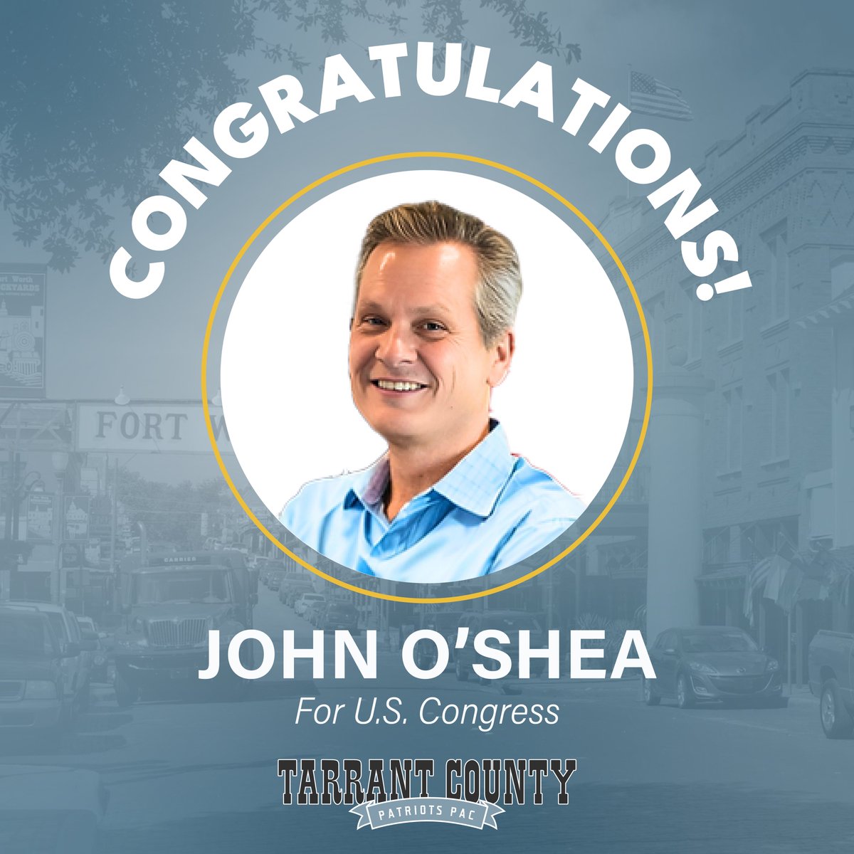 Congrats to America First conservative @oshea4texas ! On to the runoff! #MAGA