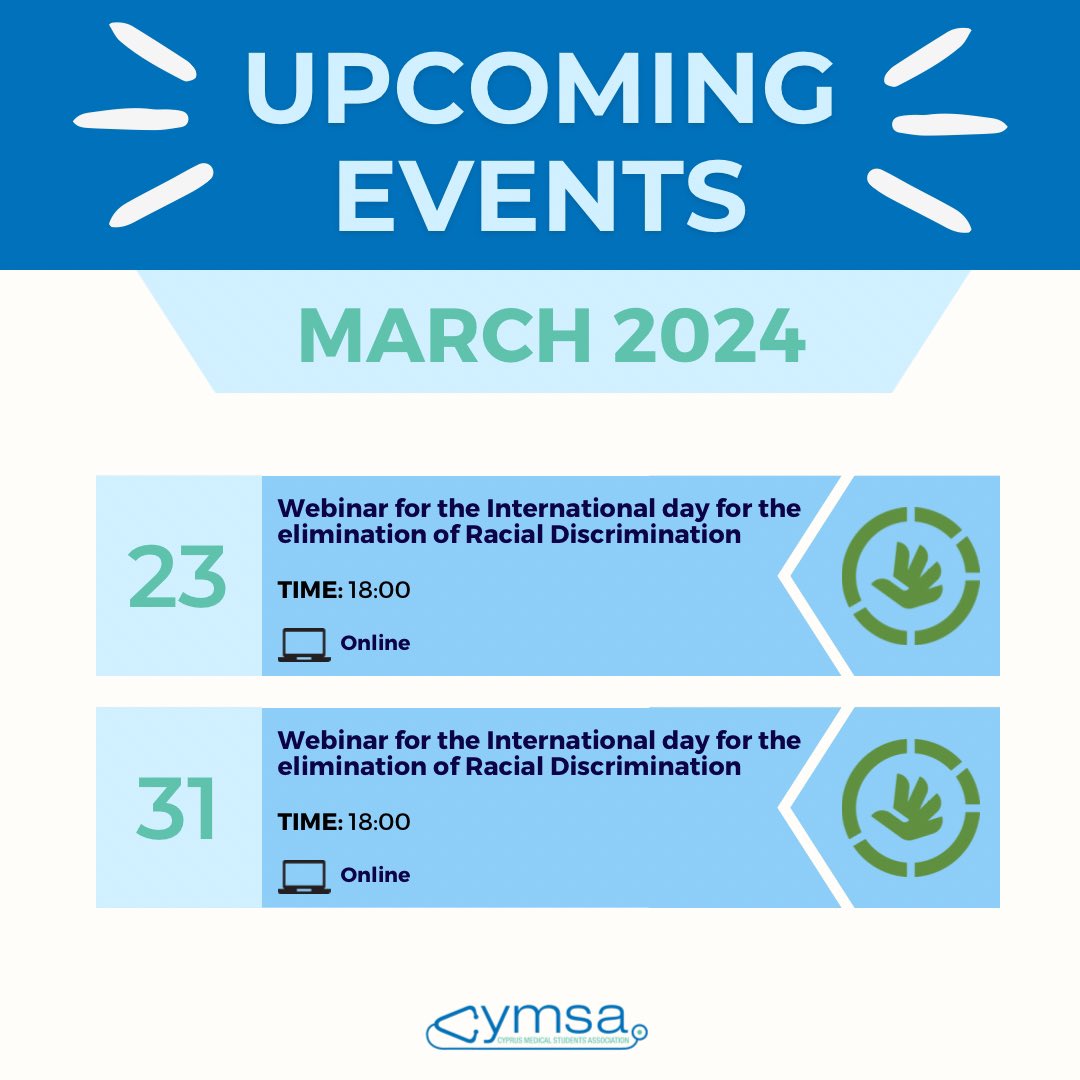 CyMSAmed's tweet photo. ❗️Upcoming events for March❗️
Mark your calendars and stay tuned for more updates!!
#cymsa #cymsamed https://t.co/qYKLBwfwfy
