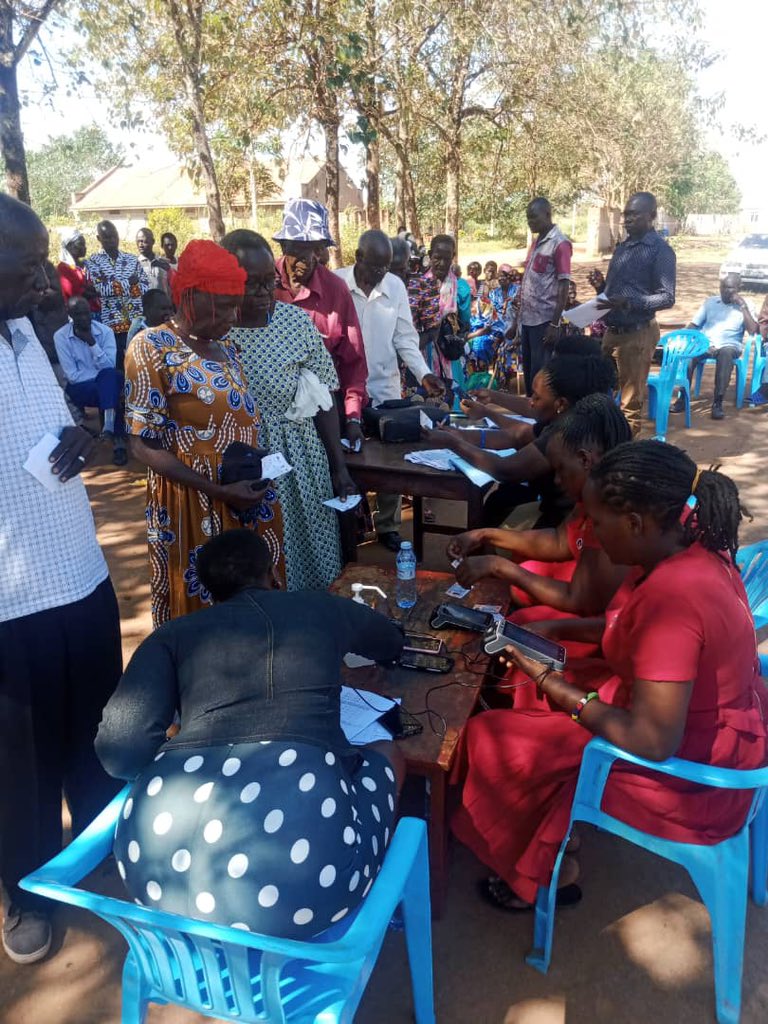 Day 3 of SAGE Payments happening now at Olaka Annex, West Division, Lira City. #SocialProtectionUG