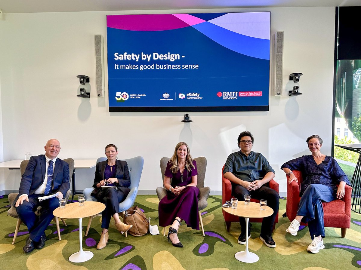 eSafety was delighted to host a panel event today to discuss the safety implications of the complex and ever-changing digital landscape, and how taking a #SafetyByDesign approach can benefit governments, businesses and end users across ASEAN and Australia. #ASEAN50AUS