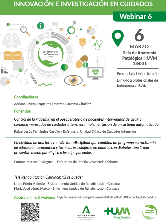 📢Hoy en el <a href="/HUVMacarena/">Hospital Virgen Macarena</a> 
👉10:00 h #Losmiercolesenelmacarena sobre
financiación proyectos de Investigación ayudas #EuropeanResearchCouncil y #MarieCurie
<a href="/FISEVI_sevilla/">FISEVI</a> 
👉13:00 h Webinar Innovación e Investigación en Cuidados -Unidad Digital de Cuidados.
<a href="/InnovacionHUVM/">Innovación HUVM</a>