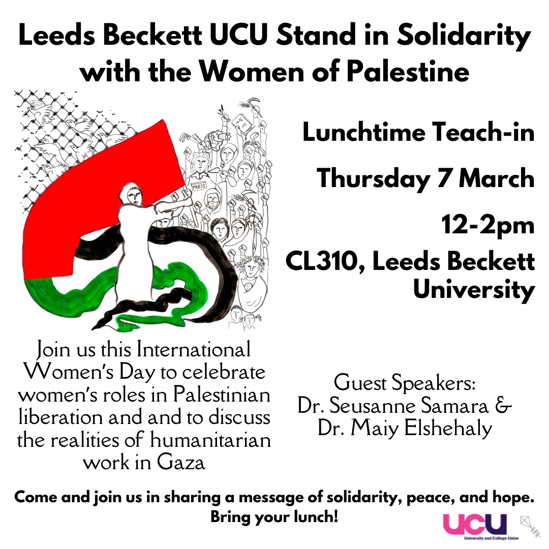 Come along to our lunch time teach in from 12 to 2pm on Thursday in CL310 @LeedsBeckUnison @LeedsBeckettSU @BeckettAlumni @leedsbeckett @leedsbeckett