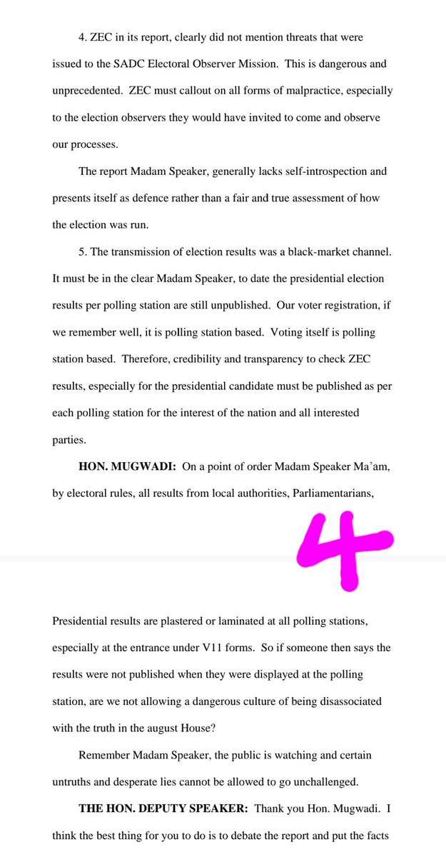 Yesterday in the National assembly I added my voice to the motion on the ZEC report for the August 2023 Harmonised Elections which was on the order paper. The August 2023 election fell short of being free, fair and credible. Upto now the electoral management body has not even…