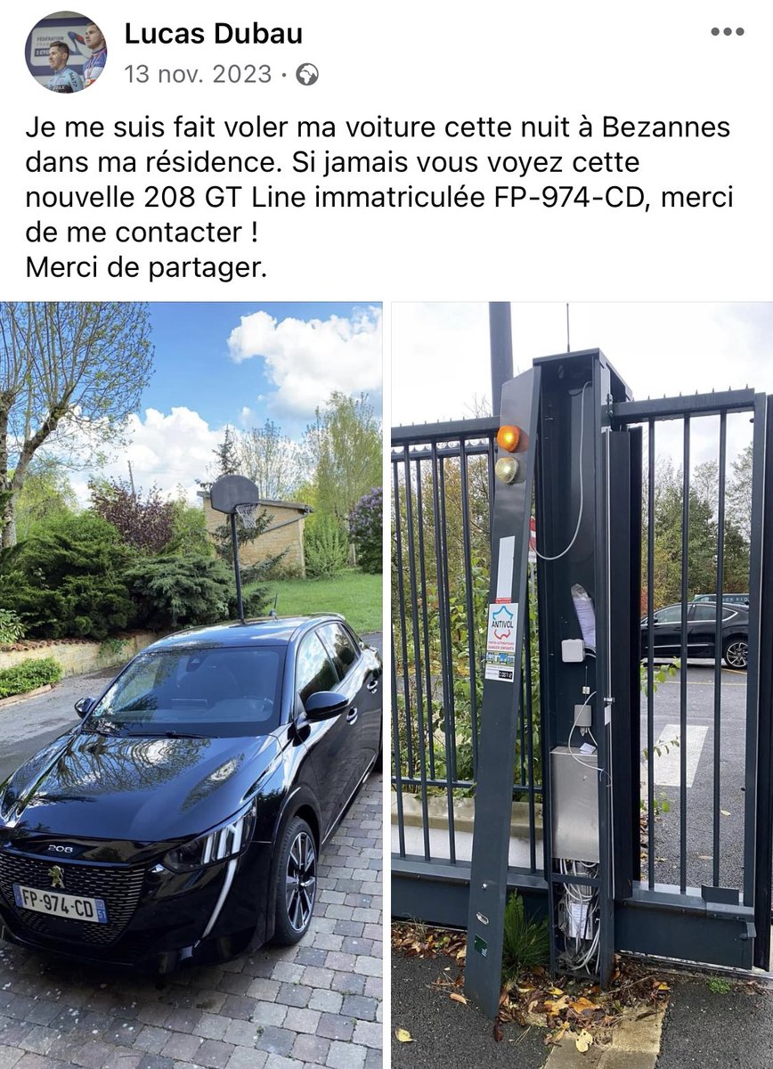 Tu peux te faire voler une voiture, deux voitures mais pas 15… 🤔
