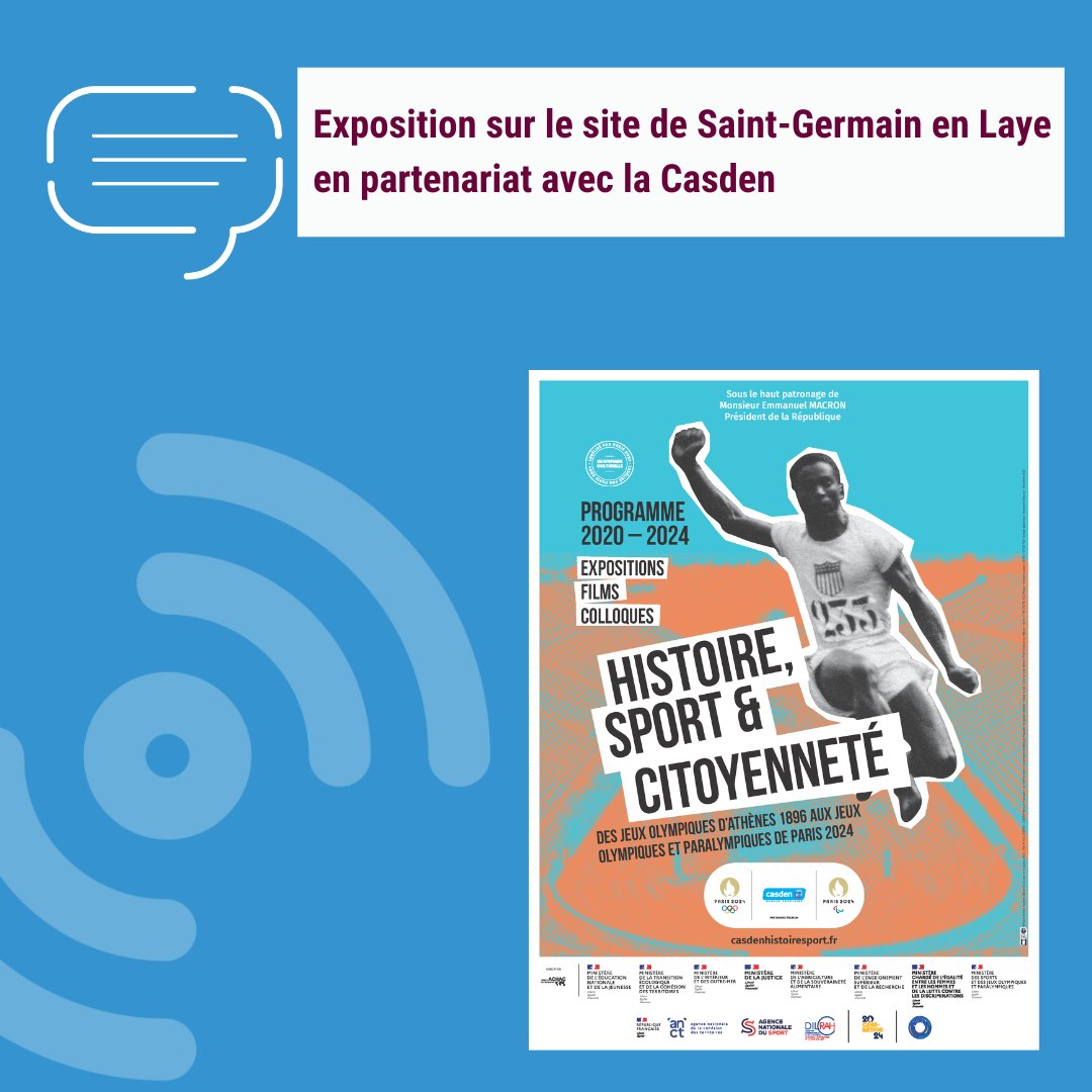 Le site de Saint-Germain-en-Laye accueille l'expo @Casden_BP Histoire Sport et Citoyenneté. L'occasion pour nos étudiants et nos étudiantes de travailler sur l'olympisme et le paralympisme à travers les portraits d'athlètes qui ont marqué l'Histoire. @bu_cyu @UniversiteCergy