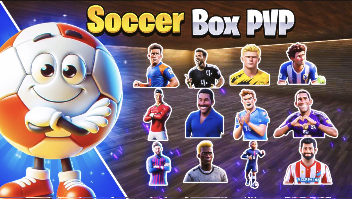 ⚽️Soccer Box PVP
1316-3928-2728

🦸‍♂️Superpowers
🐐 Messi - 300 Shield
9 Ronaldo - 1.5x Damage
⭐️ Mbappe - 2x Materials &amp; speed
💪Di Maria - Wipe all Builds
And Many more!