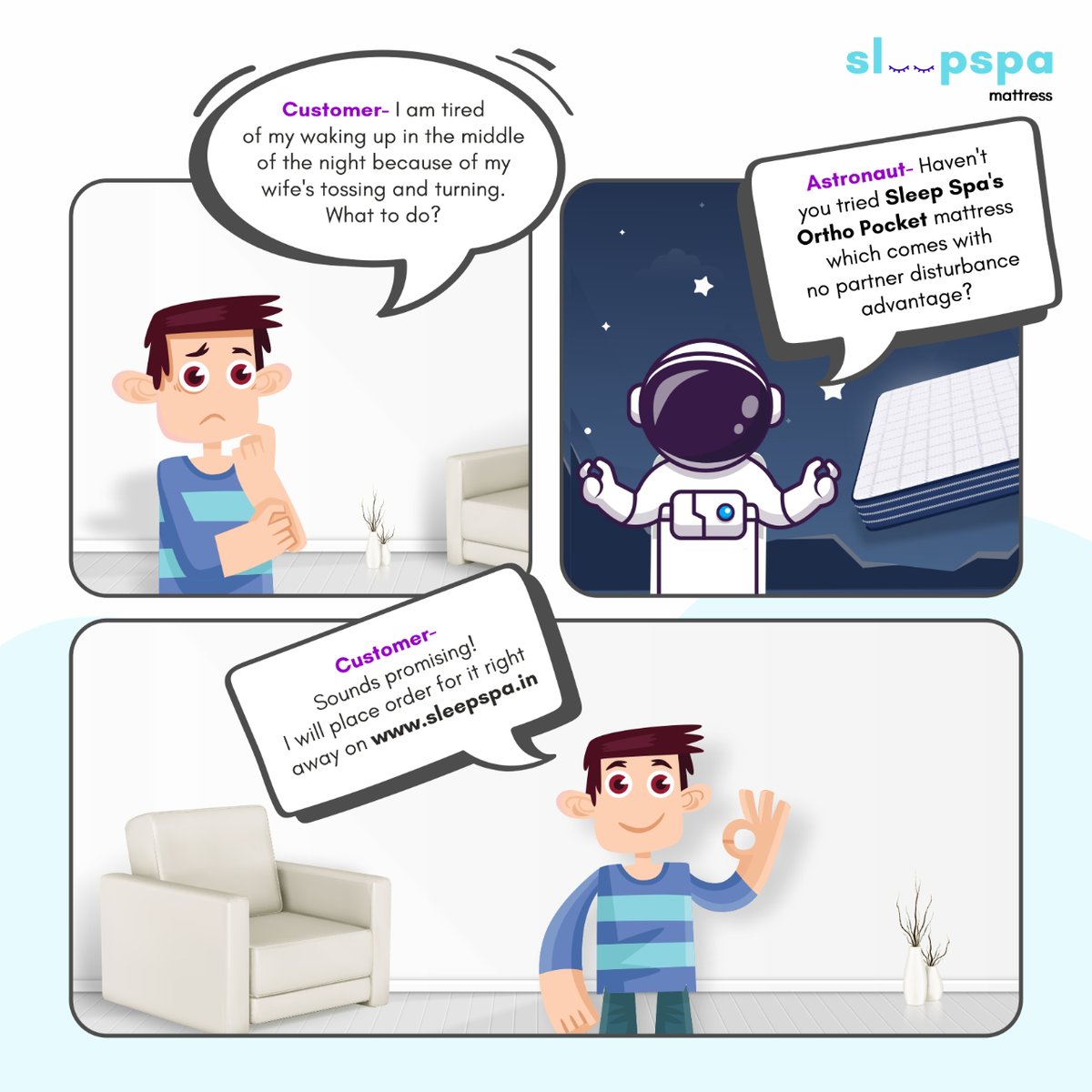 sleepspain's tweet image. If we were you, we would listen to Captain Neil's recommendation and enjoy peaceful sleep on ortho pocket mattress which comes with no partner disturbance. 

#pocketspringmattress #springmattress #latexmattresses #mattress #mattresses #bedtime #Sleep #Comfort #wednesday #holi