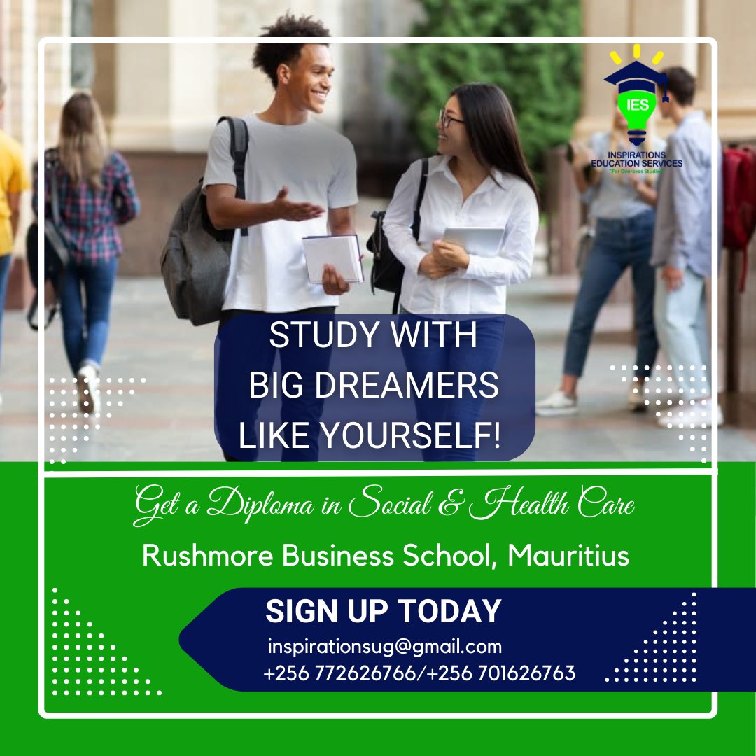 Big Dreams call for Big Moves!🙏🏾 #StudyAbroad #StudyInMauritius with #IESUganda #StudyWorkLiveAbroad

Find us in Room 3, 1st Floor, Susie House, Ggaba Road next to dfcu bank