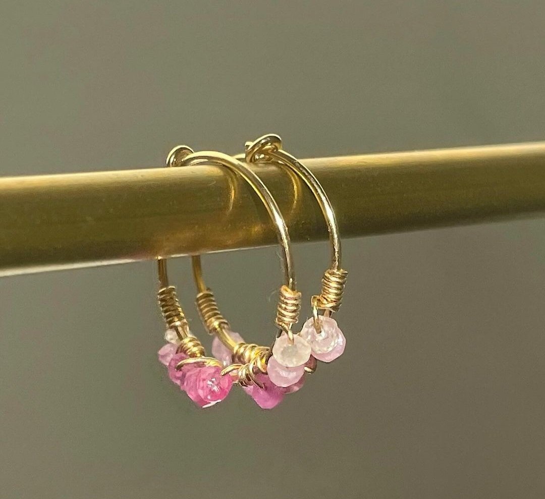 Pink from #siadbhjewellery #irishfashion #jewellery  #Irishjewellery #earrings #hoops #pinkearrings #necklace #pendant #chain #gold #Crystal #amulet #ethicalfashion #ethicaljewellery #Irishfashionart #siadbhjewellery #siadbh #Irishdesign #CIFD