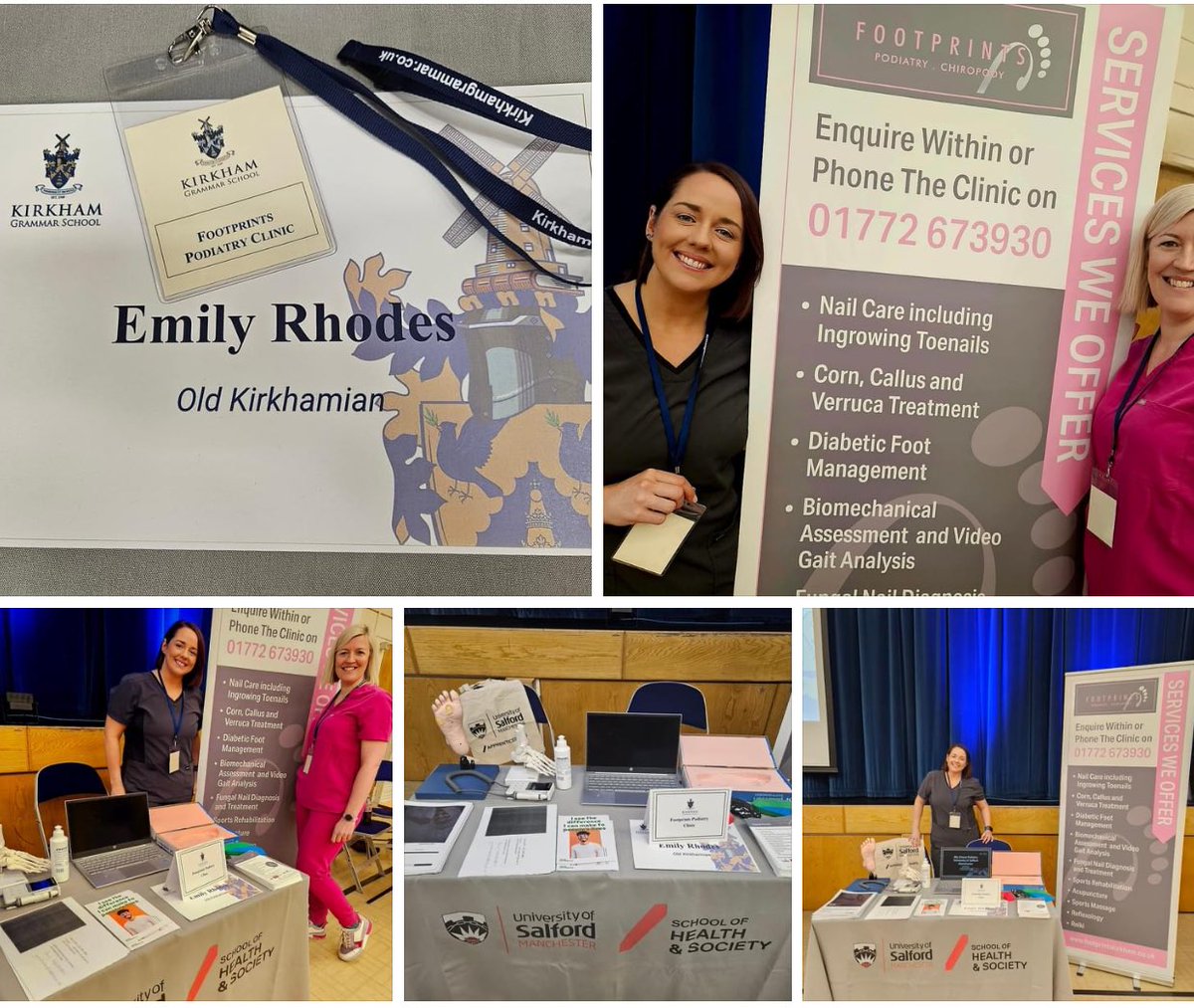 Thanks to our brilliant private practice placement partner Emily from “Footprints” & @SalfordAlumni Rachel @KirkhamGrammar last night for their careers event #NationalCareersWeek If you’re interested in podiatry careers talk to us @SalfordUni #studypodiatry @RoyColPod