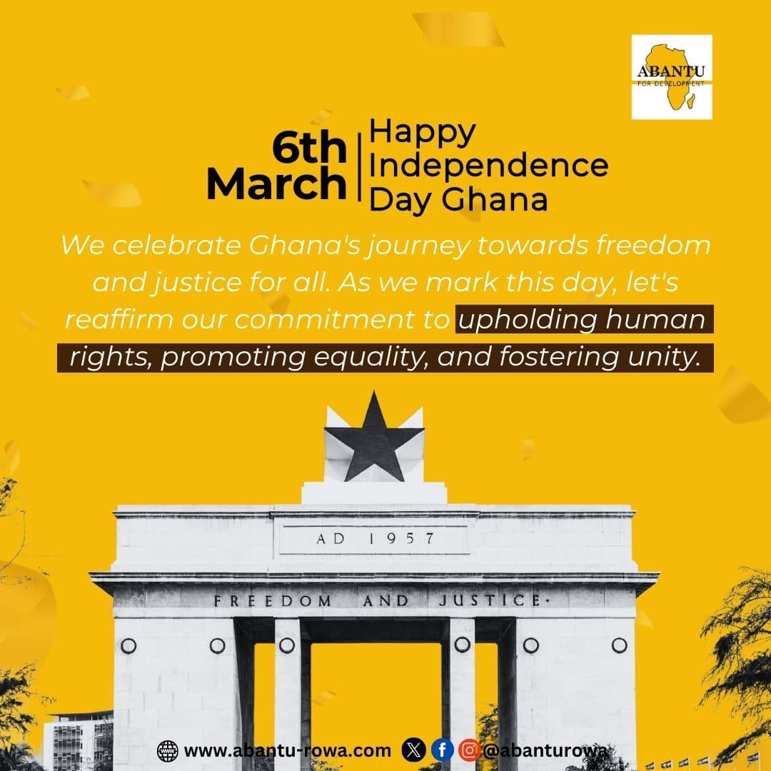 Happy Independence Day Ghana!

#GhanaAt67 #Ghana #abantufordev