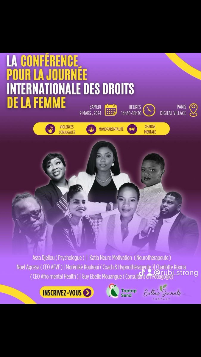 rubycomedienne's tweet image. Hello X 
J’organise un événement ce week-end à Paris à l’occasion de la journée des droits des femmes. Si tu ne peux pas venir, pourrais-tu s’il te plaît retweeter ce poste 🙏🏾  le lien pour prendre le billet 👇🏾👇🏾

my.weezevent.com/femmeinvestise…