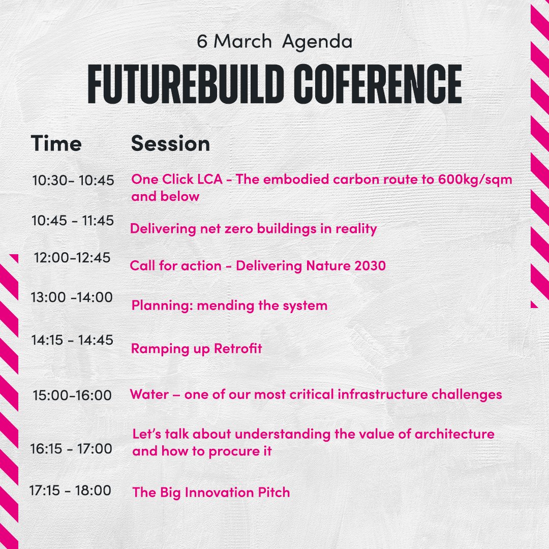 🌿 Explore today's lineup at the Futurebuild Conference Stage at Futurebuild 2024! With insightful sessions, there's something for everyone. Reserve your spot now and be part of the conversation! bit.ly/3TjkOEy #futurebuild2024