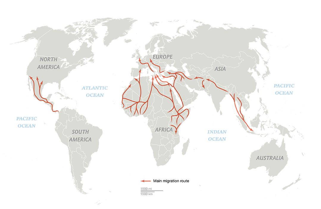 SlapMaps's tweet image. Top 5 most congested migrant routes.

#immigration #BorderInvasion #Refugees
