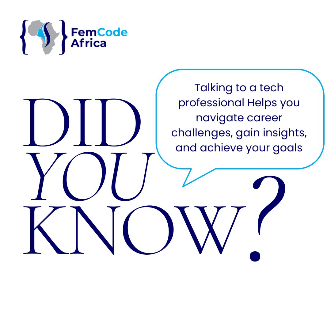 FemcodeA's tweet photo. Hi Ladies,
You can elevate your journey by seeking advice from those who specialize in your field.
Invest in your growth – because sometimes, the right words can make all the difference.”
#femcodeafrica #womenintech #TECH4ALL #womeintechnology #ENHYPEN_JAKE #facebookdown https://t.co/LXrFVDojwK
