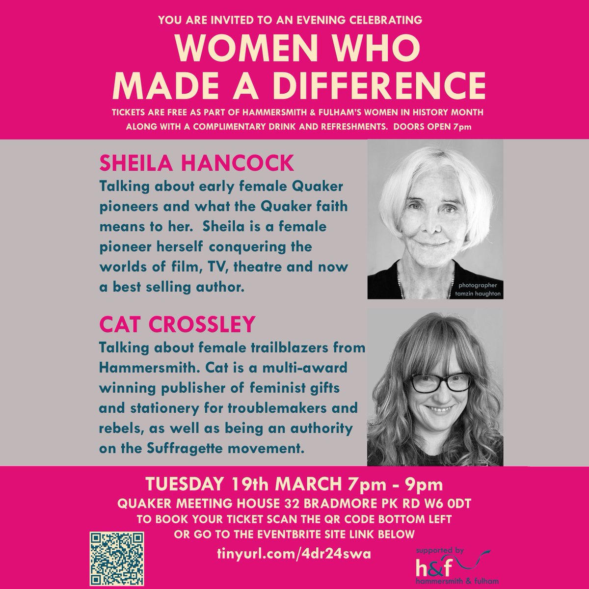 Somehow, I'm doing a talk alongside this absolute legend. 😮 🤷‍♀️ This is a one-off, with very limited tickets. Here is the link. If you're in London, come to this truly HERSTORIC event! tinyurl.com/4dr24swa #WomenInHistory #Herstory #SheilaHancock #WomensHistoryMonth #WHM24