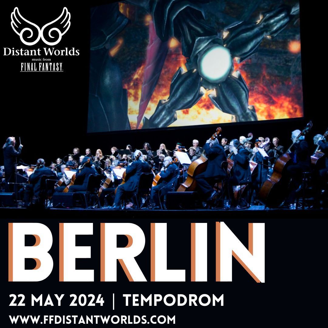 ffdistantworlds's tweet photo. Berlin friends! ❤️‍🔥 

Immerse yourself in the world of FINAL FANTASY as GRAMMY Award winner Arnie Roth leads over 100 musicians on stage, with FINAL FANTASY XV composer Yoko Shimomura in attendance! 🌟 

Tickets for our 22 May show at Tempodrom are NOW ON SALE! 🎟️ #LinkInBio https://t.co/SxQ8lTbpMc