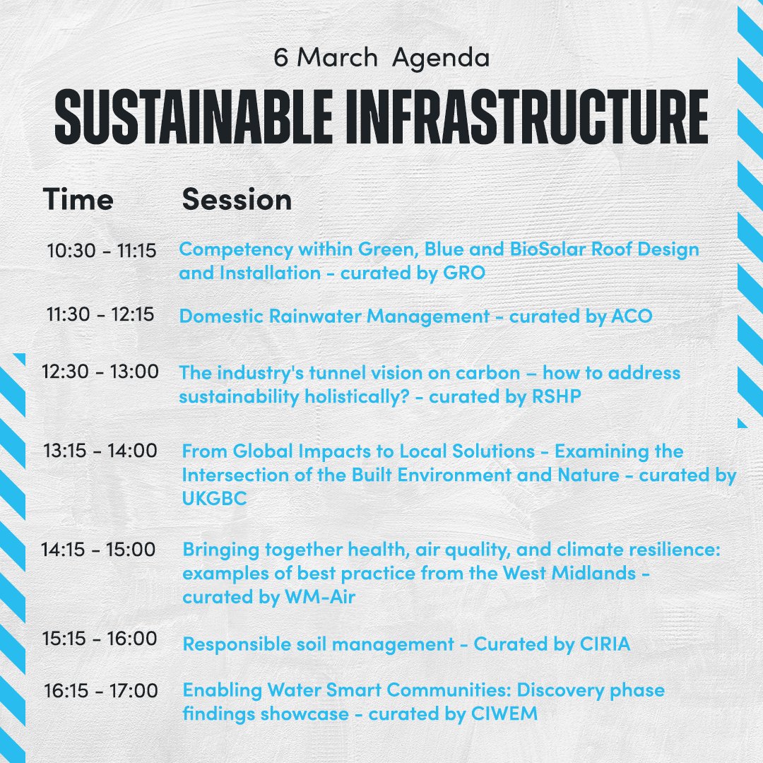 🏗️ Explore today's lineup at the Sustainable Infrastructure Stage at Futurebuild 2024! With insightful sessions, there's something for everyone. Reserve your spot now and be part of the conversation! bit.ly/3TjkOEy #futurebuild2024