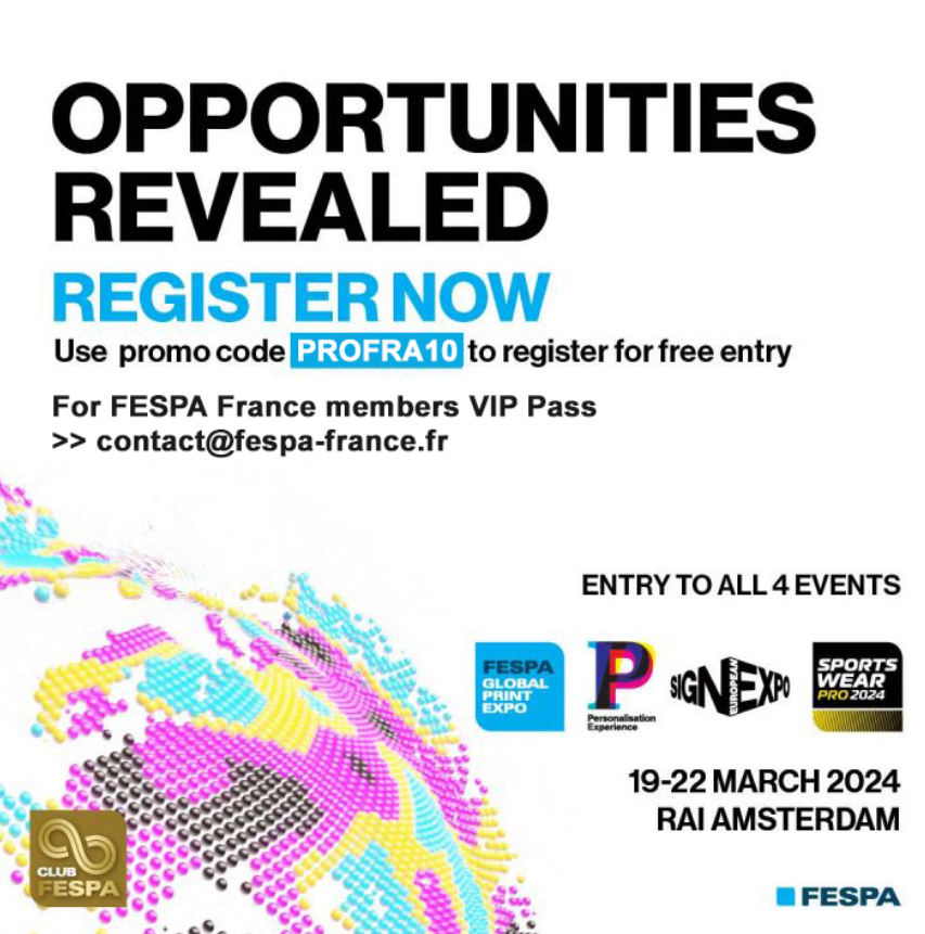 | ÉVÉNEMENT : RDV sur FESPA Global Print Expo à Amsterdam | 📌📅

Retrouvez FESPA France - stand CLUB FESPA, du 19 au 22 mars 2024, sur le salon FESPA Global Print Expo, à Amsterdam.

En savoir + 👉 fespa-france.fr/rdv-au-salon-f…