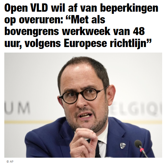 Mensen werken zich ziek op arbeidsmarkt, half miljoen mensen zit langdurig ziek thuis. Overwerk normaliseren en druk nog meer verhogen dreigt dat te verergeren. Iedereen heeft recht op rust en tijd. Normaliseer dát, ipv dat mensen zich ziek werken. nieuwsblad.be/cnt/dmf2024030…