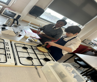 bonus_pastor's tweet image. The Year 8 Food Tech lessons have been busy making Pancakes which was a big hit 🥞👩‍🍳 Learning the art of flipping and garnishing – delicious AND educational! #FoodTech #CookingSkills