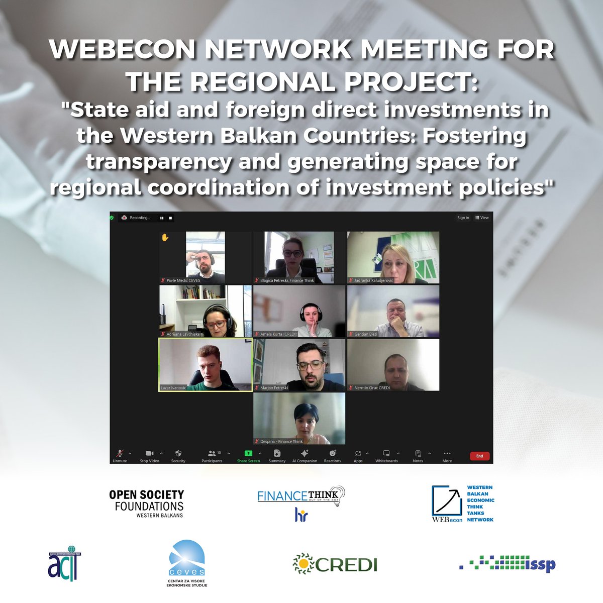 CREDI (@credibih) on Twitter photo CREDI, in collaboration with members of the regional WEBecon Network has been chosen by the <a href="/OpenSociety/">Open Society Foundations</a> Foundations for a new research project on Transparency and Coordination in State Aid and FIDS in Western Balkans. CREDI, in collaboration with members of the regional WEBecon Network has been chosen by the <a href="/OpenSociety/">Open Society Foundations</a> Foundations for a new research project on Transparency and Coordination in State Aid and FIDS in Western Balkans.