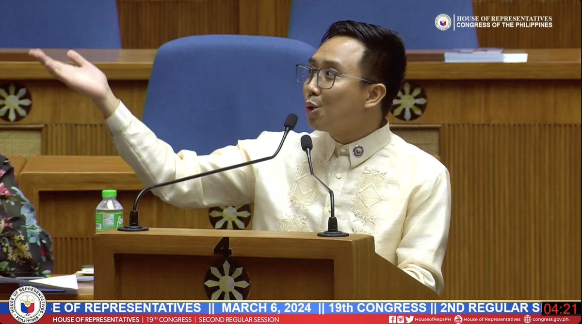 NOW: Kabataan party-list Rep. Raoul Manuel delivers his privilege speech about student welfare at the House of Representatives. Manuel begins his speech by touching on TomasinoWeb's now-deleted photo of two Thomasians in their type B uniform entering a 7-Eleven store in UST.