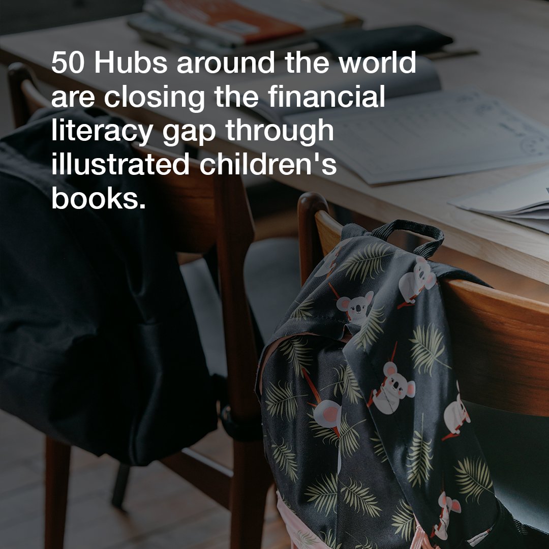 Through an illustrated children's book, the Lisbon Hub started a movement to combat inequalities and lack of access to financial education. The book has now been translated into 20 languages and spread to 50 hubs, from the Gurugram Hub in India to the Malmö Hub in Sweden.