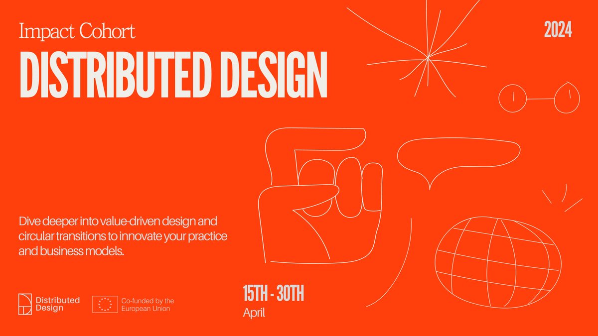 Distributed Design (@ddesignplatform) on Twitter photo 🗣 Challenge the status quo and unlock transformative innovation with the Impact Cohort Programme, powered by <a href="/fablabbcn/">Fab Lab Barcelona</a>. Open to both emerging creatives and companies.
👉 Find all details here: distributeddesign.eu/distributed-de…
#CreativeEurope #DistributedDesign 🗣 Challenge the status quo and unlock transformative innovation with the Impact Cohort Programme, powered by <a href="/fablabbcn/">Fab Lab Barcelona</a>. Open to both emerging creatives and companies.
👉 Find all details here: distributeddesign.eu/distributed-de…
#CreativeEurope #DistributedDesign